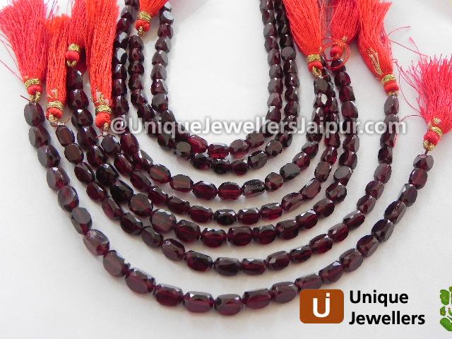 Garnet Faceted Bicone Beads